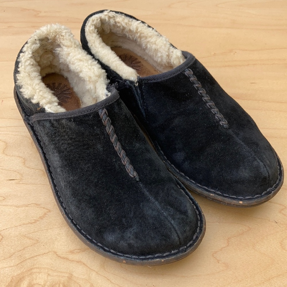UGG Australia Bettey Shearling Suede Womens Leather Slip On